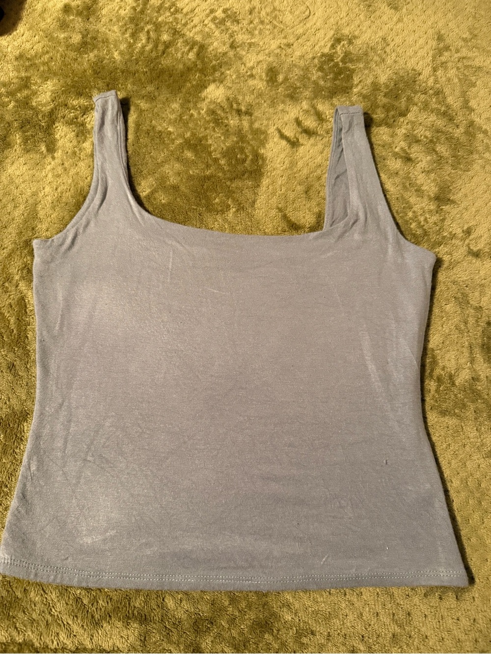 Women's Square Neck Tank Top in Light Sage Green